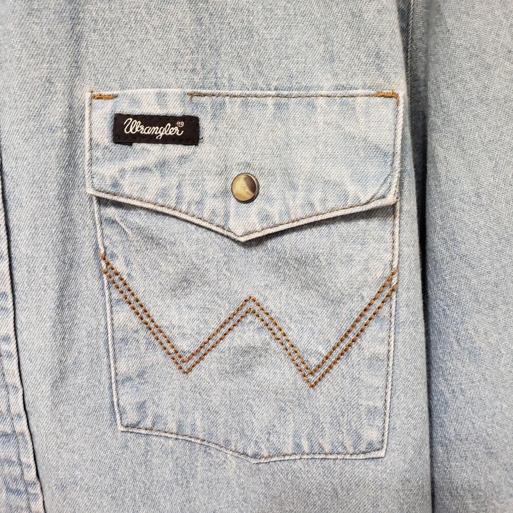 PENDLETON X WRANGLER Long Sleeve Western Work Shirt Cotton & Wool Men's Large - Picture 3 of 10